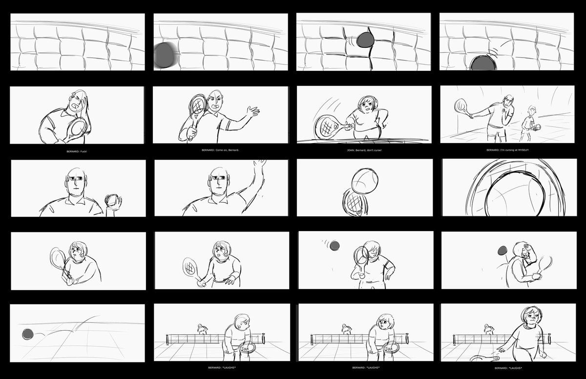 sofzitou's tweet image. thought I’d post the storyboard layouts from my most recent sequence