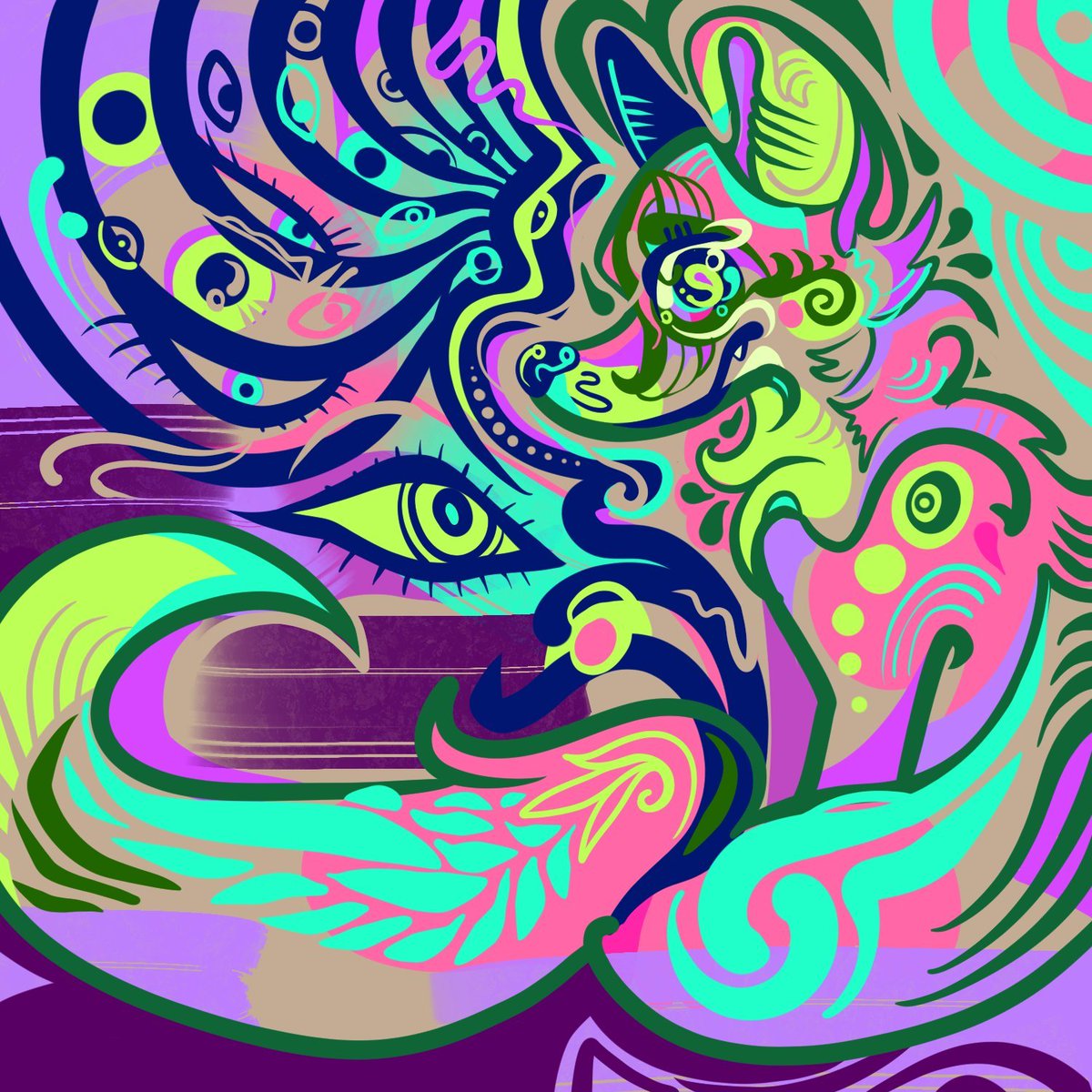 I wanna do another thread like this, so...Furry artists with abstract/surreal/experimental/psychedelic art styles (even if it's not your main style), share your works below!!! Here are some of mine