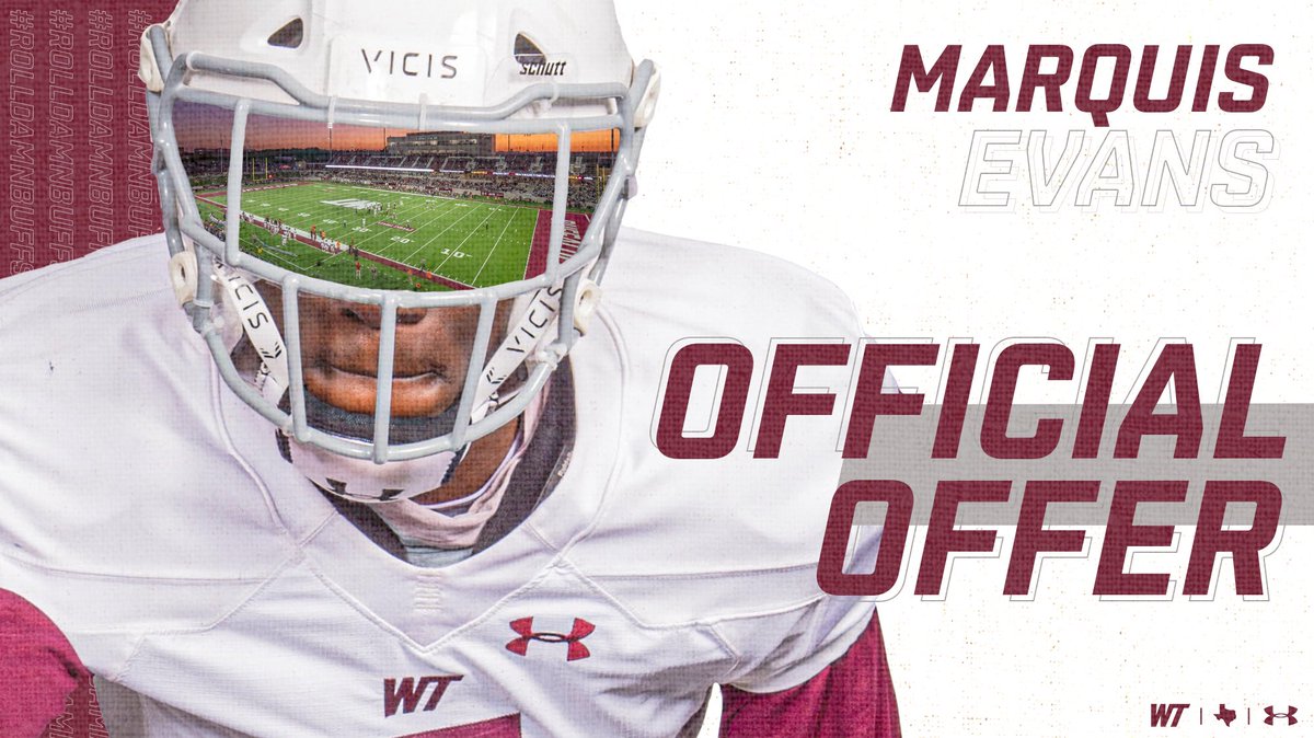 MarquisEvans64's tweet photo. After a great talk with @CBassett_80 I’m blessed to say I have received an offer from West Texas A&amp;M University 🔴⚪️@Martin_Football @BobWager31 https://t.co/6w5gbBSjns