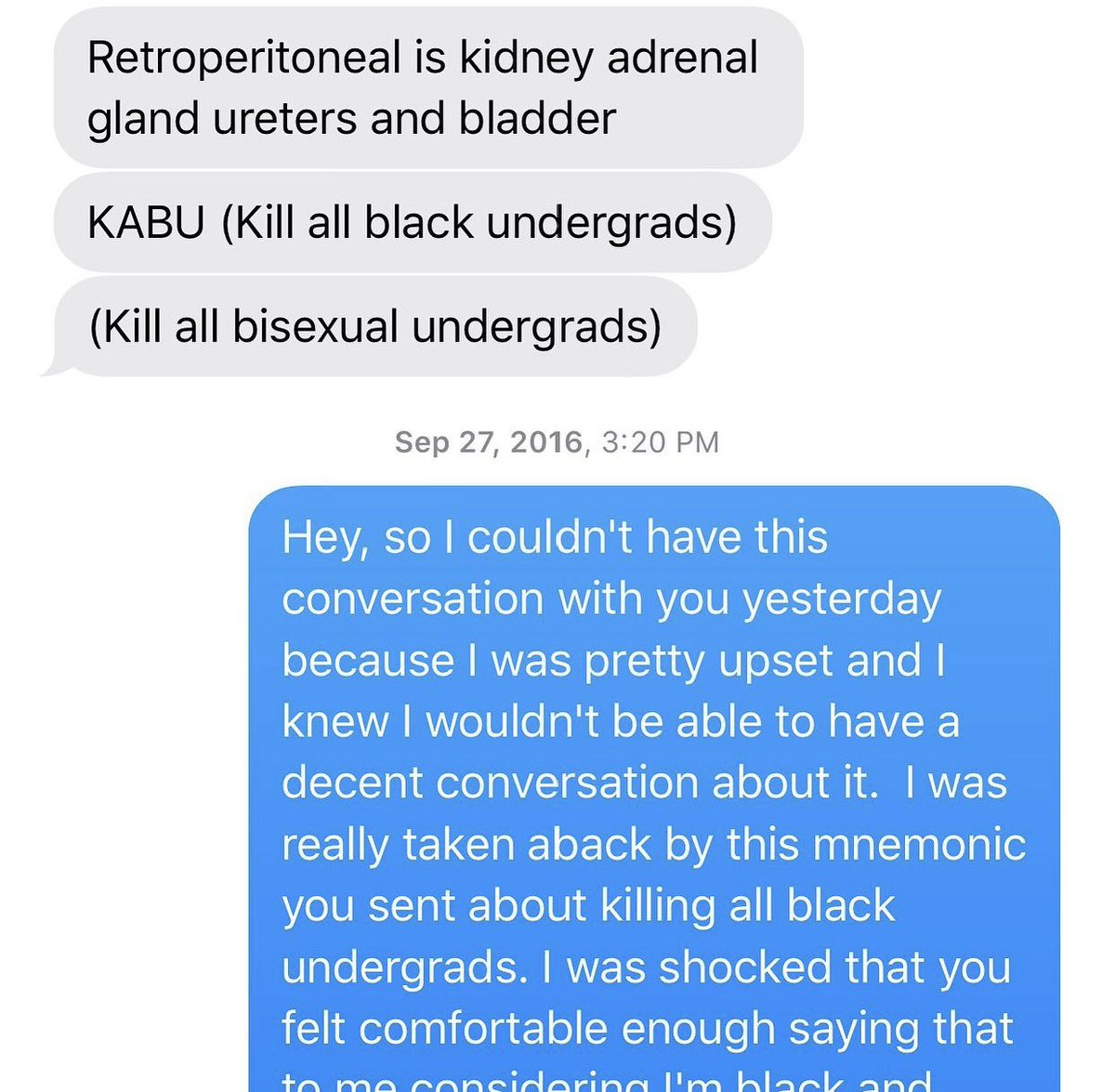 Wanna know what it’s like being #Blackinmedicine? I received this text in the middle of a group study session, from a White colleague.  I wondered why she was texting me while sitting next to me.  Then I read it...  #medstudenttwitter #Medtwitter #meded #ebonyintheivory
