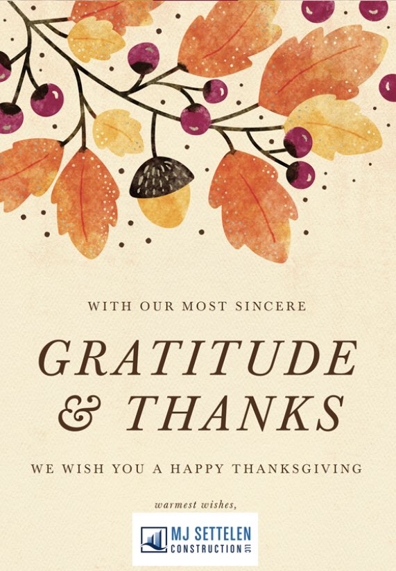 mjsettelen's tweet photo. With our most sincere GRATITUDE &amp; THANKS, we wish you a Happy Thanksgiving from the #mjsettelenteam. https://t.co/0DWJwgva7T