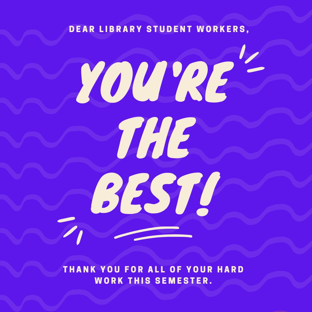 macphaidin_lib's tweet image. As we make the switch to virtual services, #macphaidinlibrary staff would like to thank our AMAZING #librarystudentworkers for all of their hard work this semester.  We couldn&apos;t run this place without you!  Have a safe and happy holiday season.  We&apos;ll see you in the spring! 👋