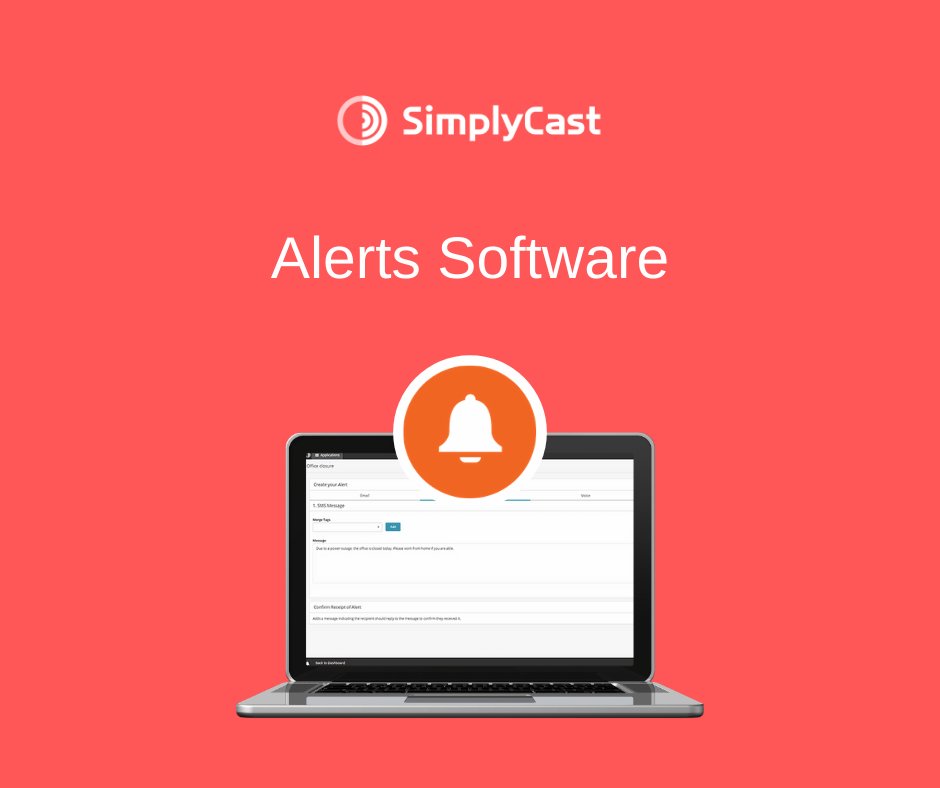 simplycast's tweet image. Send instant alert notifications via multiple channels at a lightning-fast speed. Learn more: 1nk.io/sUaV

#alerts #alertnotification #massalert #massnotification #alertsoftware #notificationsoftware #emergencytech #SimplyCast