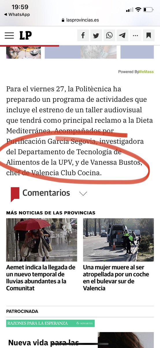 Cositas muy chulas que estamos haciendo con Valencia Club Cocina y la Universitat Politècnica de València <a href="/lasprovincias/">LAS PROVINCIAS</a> 
#dietamediterranea