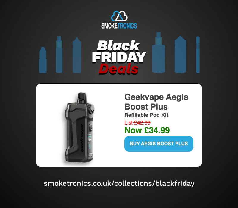 Smoketronicsuk's tweet photo. Waterproof, Dustproof, Shockproof. Boost your #vapelife with this awesome kit, now only £34.99 in our #BlackFridayDeals https://t.co/SNV0kj8KVy https://t.co/YY3dhkprS8