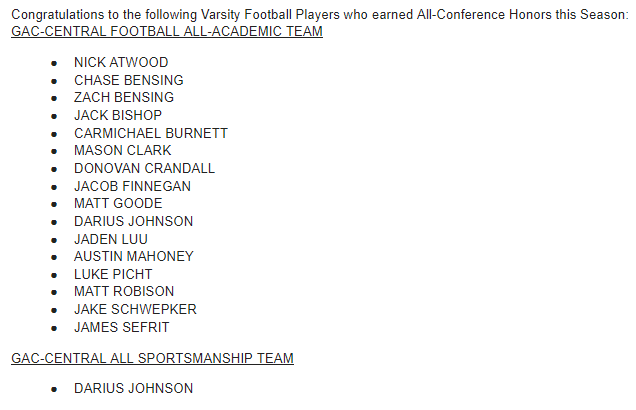 FZS_Football's tweet photo. Congratulations to the following Varsity Football Players who earned All-Conference Honors this Season: https://t.co/qX8tEcRGIj