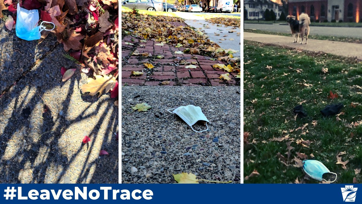 Rainwater carries litter to streams and rivers. Please dispose of masks, gloves, and other trash properly!

#MaskUpPA 😷 and #LeaveNoTrace 🚮