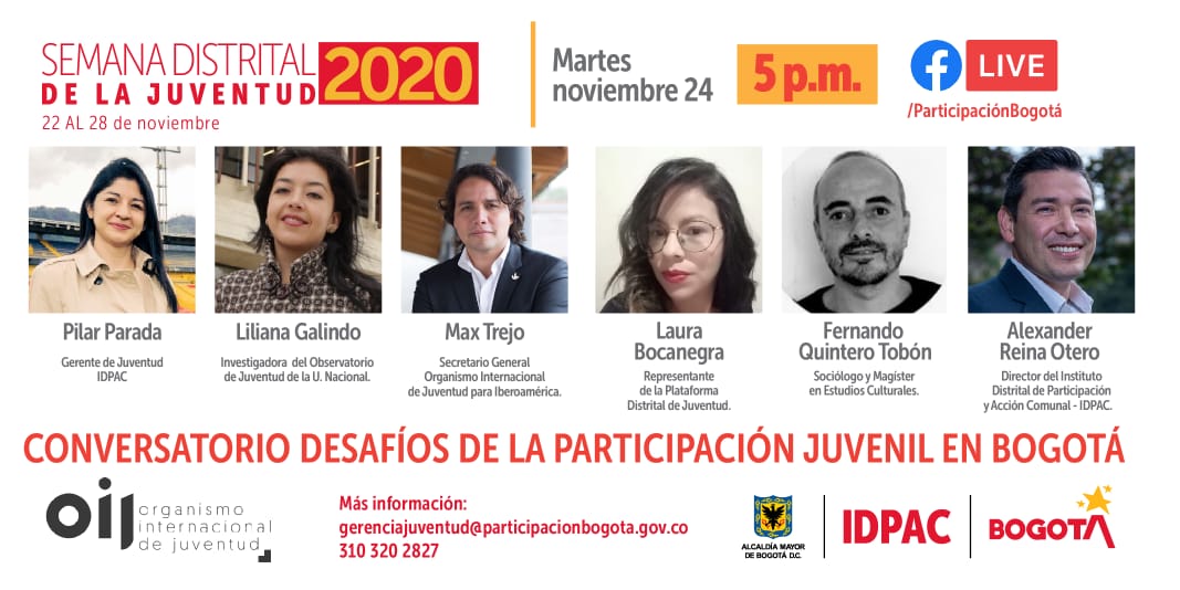 ¡Desafíos de la participación juvenil en Bogotá! 💛 ️ Agéndate en la # ...