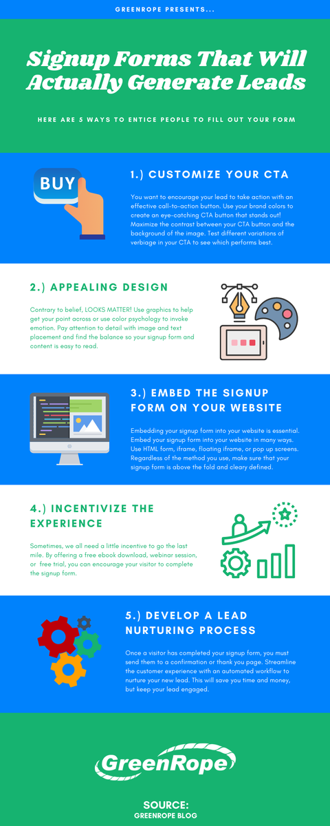 GreenRope's tweet photo. How do you entice prospective contacts to fill out your signup form? Use these 5 tips to create an appealing sign-up form to encourage completion of the form: https://t.co/iS0Ad4nPVX #BusinessTips #LeadGen #SignupForms #FunnelStrategy #CompleteCRM #CRM #GreenRope https://t.co/uz3tAZaMOC