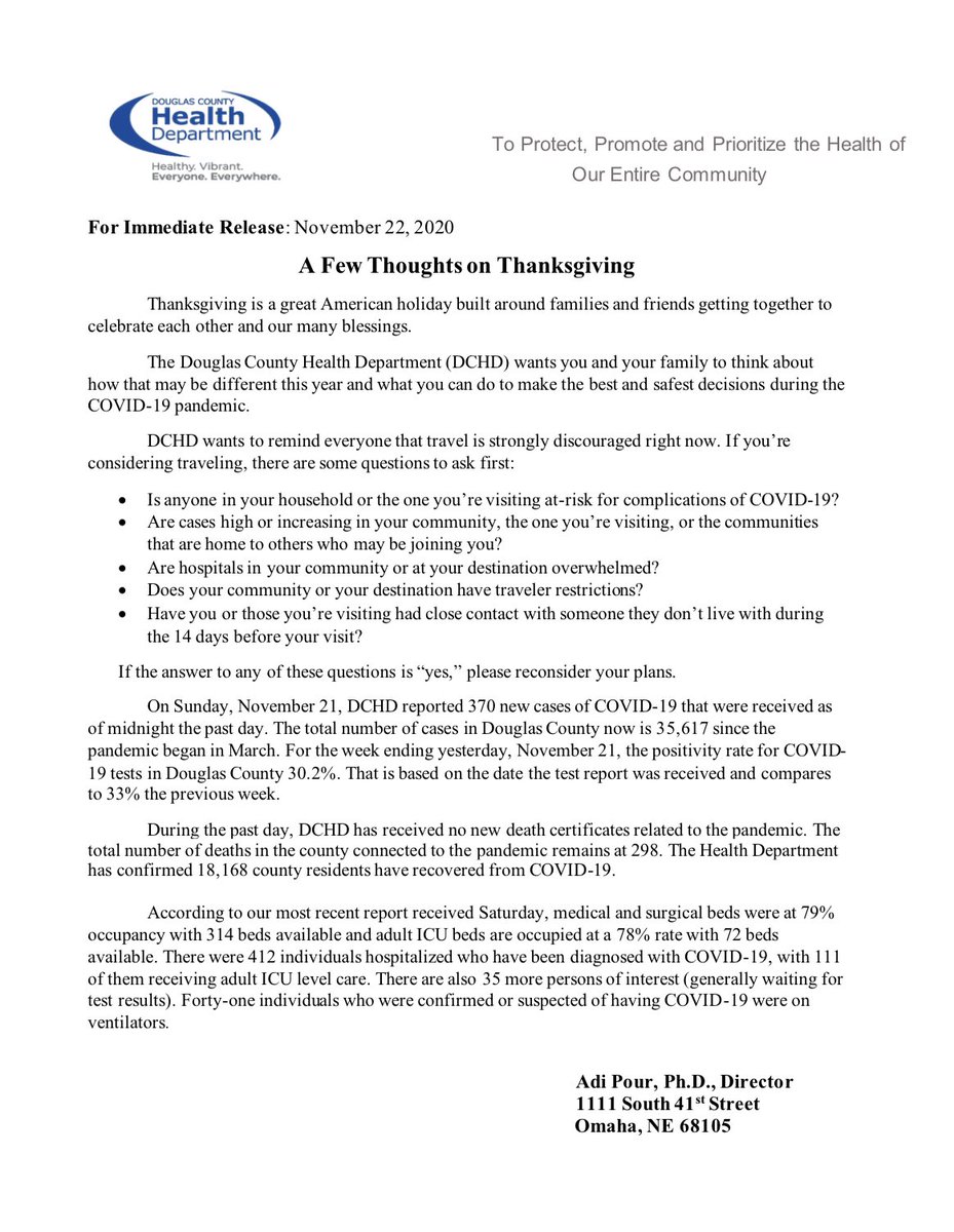 omaha_scanner's tweet photo. Below are the press releases from 
@HealthDouglasCo that we missed posting. 
On 11/21 @HealthDouglasCo announced 598 new cases and three new deaths. 
On 11/22, 370 new cases and no new deaths. 
On 11/23, 240 new cases and four new deaths. 
#Coronaha | #NECOVID19 https://t.co/Z6dYIXaGTe