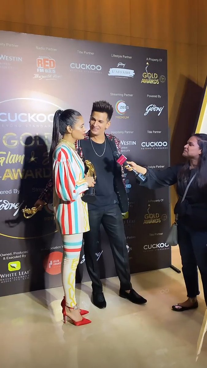 Tejasgo13063735's tweet photo. Congratulations to my fav couples @princenarula88 &amp; @yuvikachoudhary for winning stylish couple award #GoldAwards2020 https://t.co/lXnuUgFKtY
