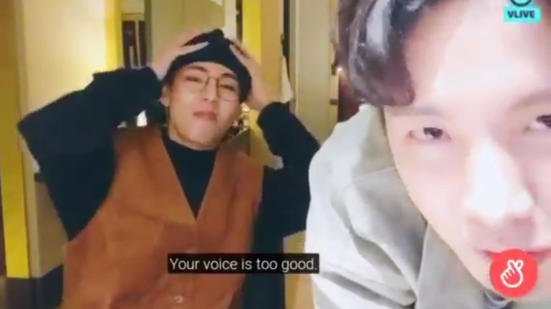 Angel hobi telling Tae his voice is too good to not do anything with it. Hobi spilling more facts. So supportive of Tae's musical talents