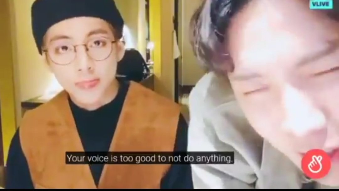 Angel hobi telling Tae his voice is too good to not do anything with it. Hobi spilling more facts. So supportive of Tae's musical talents