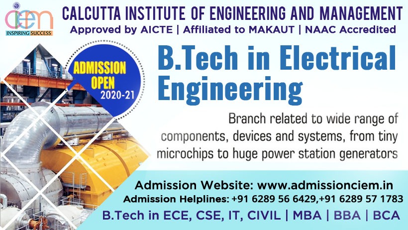 ciemcalcutta's tweet image. #Admission2020
#BTechElectricalEngineering

CIEM offers 4 years B.Tech in Electrical Engineering.

To book your seat, please visit: admissionciem.in