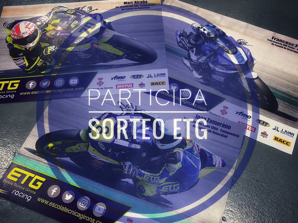 💥 SORTEO DE POSTER’s💥

Nuestro #teamETG sortea un póster dedicado de cada uno de sus tres pilotos. ¿Quieres participar? Entra en nuestro perfil de INSTAGRAM y sigue los pasos ⬇️

instagram.com/p/CH_DhjepLxR/…