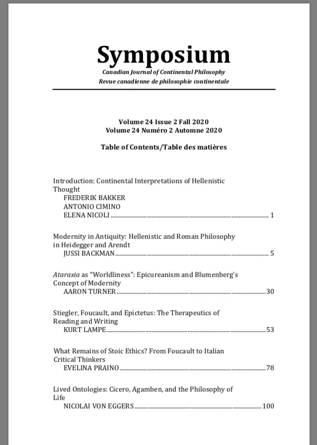 elenic87's tweet photo. Special issue of Symposium on Continental Interpretations of Hellenistic Thought, now available on line: https://t.co/oo9giXLL2f #hellenisticphilosohy #continentalphilosophy https://t.co/B3MSZQ8Csr