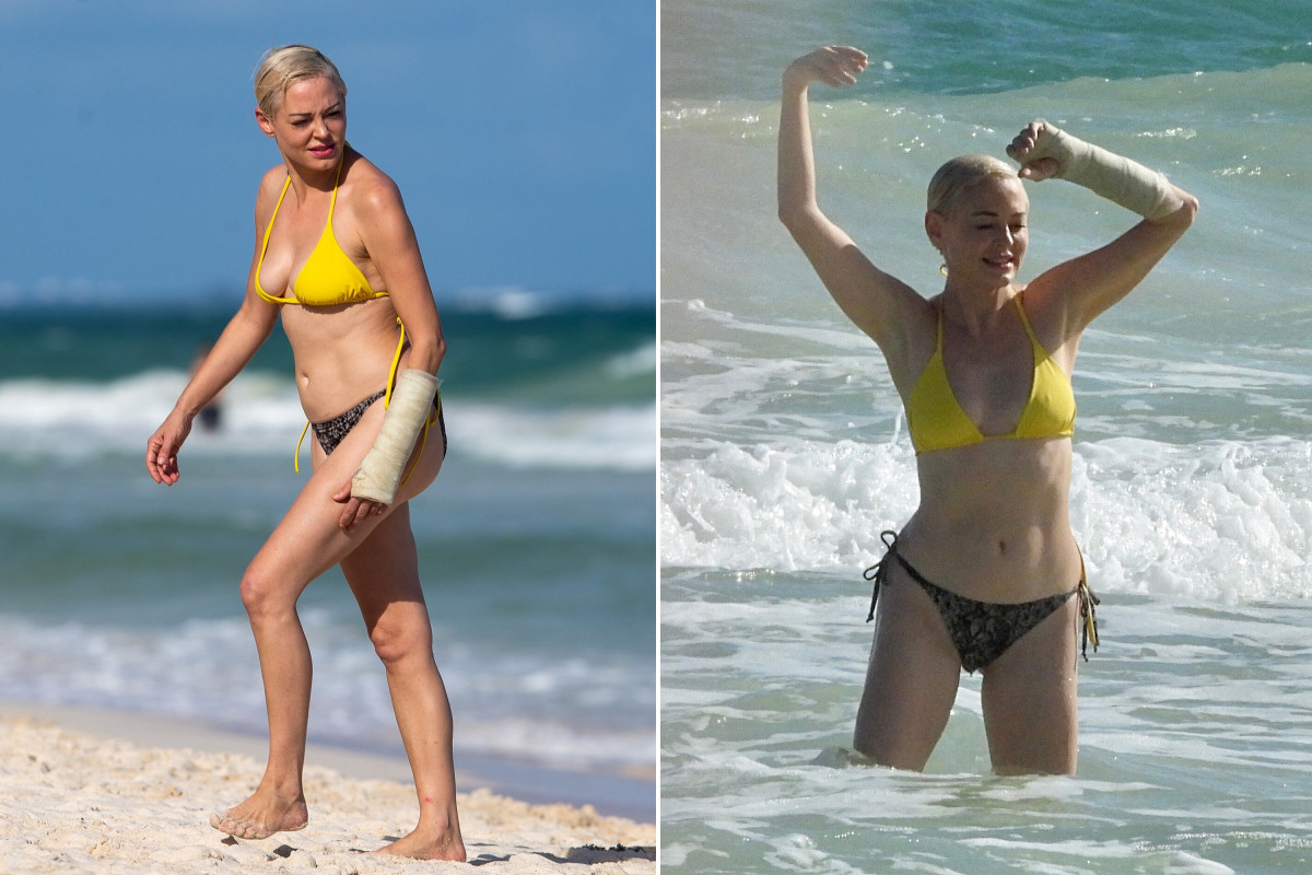 Rose McGowan hits the beach in a bikini and more star snaps