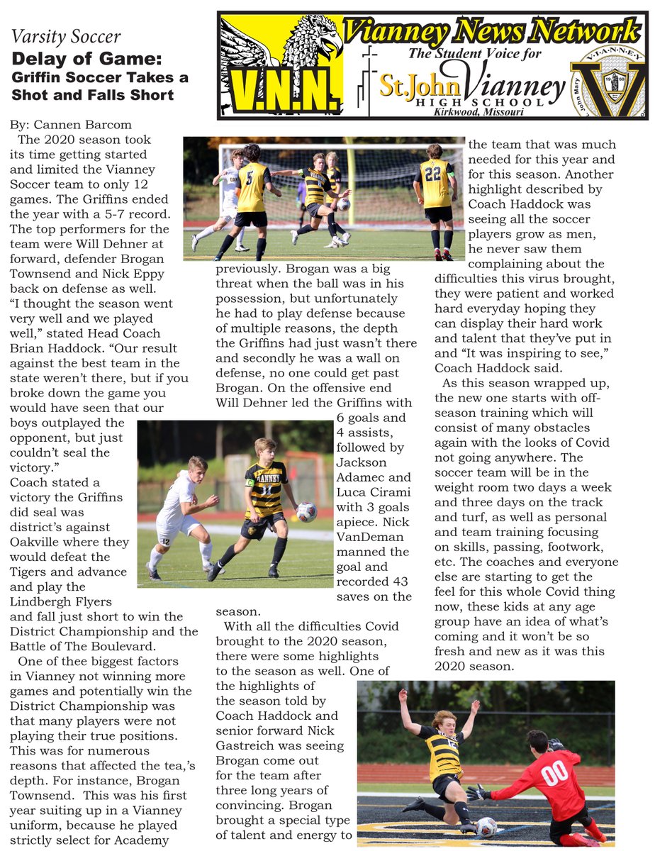 VianneyNewsNet's tweet photo. Griffin Soccer Wrap-Up https://t.co/stSd7usLoG