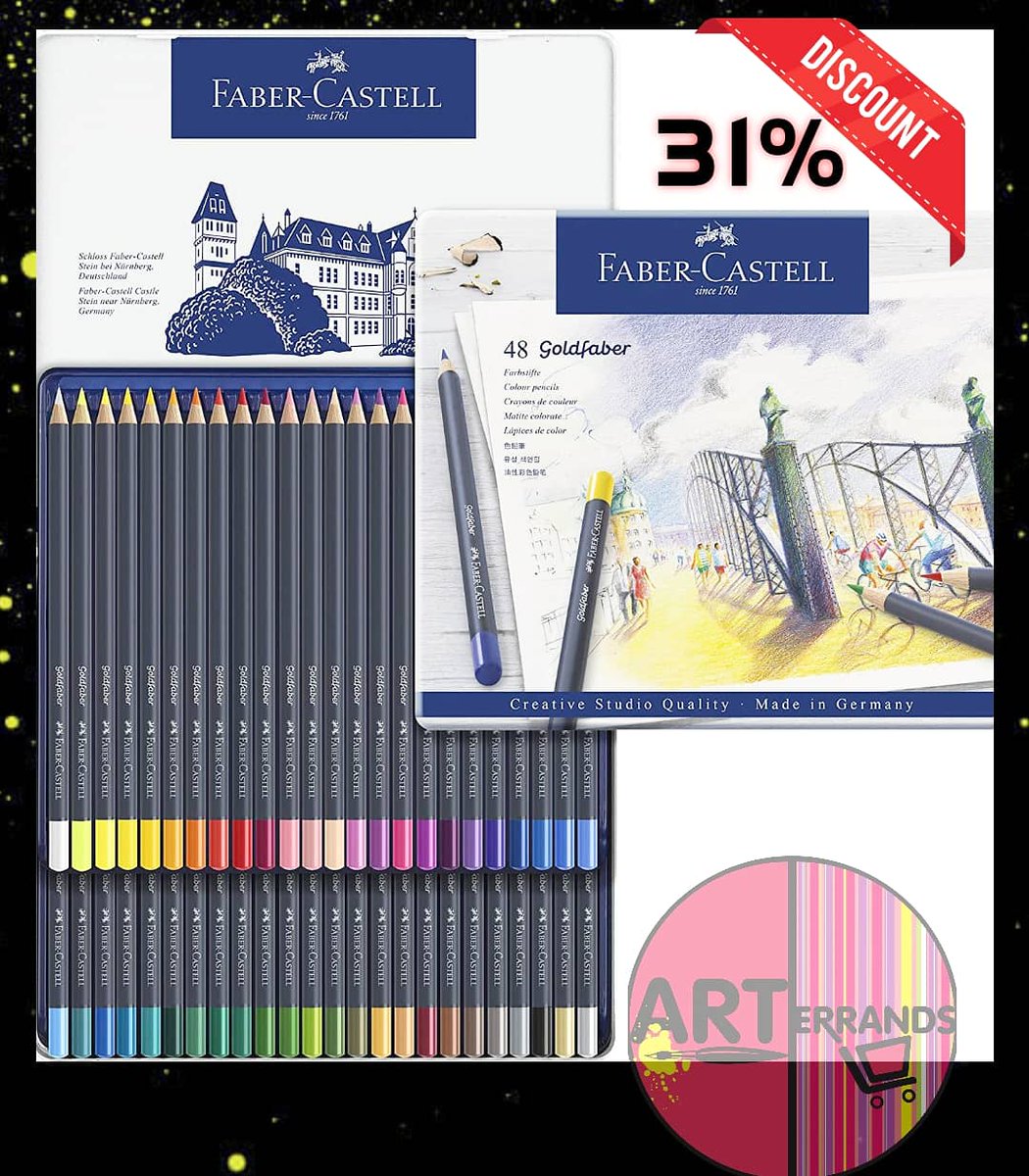 ErrandArt's tweet photo. PAINT LIKE BUTTER,DEFINITELY WORTH THE BUY👌👌

Faber-Castell Creative Studio Goldfaber Color Pencils - Tin of 48

WAS :🔖N51,200❗❗

NOW :🔖N37,500❗❗

Features &amp; details

48 COLORS IN REUSABLE TIN - This Goldfaber Color Pencil tin features 48 vibrant colors in a metal tin. https://t.co/59B6k9Iczz