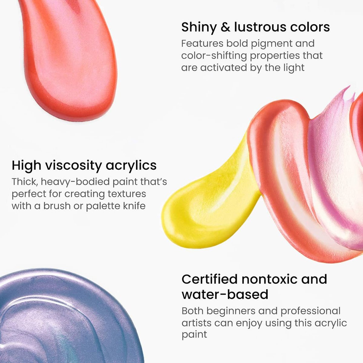 ErrandArt's tweet photo. THESE, Arteza Iridescent Acrylic Paint aren't for jokes, worth every HYPE!!👌

Set, 60 ml Bottles, 10 Chameleon Colors, High Viscosity Shimmer Paint, Water-Based, Blendable, for Canvas, Wood, Rocks, Fabrics

WAS:🔖N32,700❗❗

Now: 🔖N22,900❗❗ https://t.co/LljHynTBaD