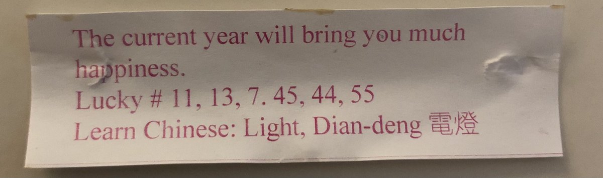 Colin_Bids_One's tweet photo. Very stale fortune cookie. Must have been from last year. https://t.co/gXT5PDcib5