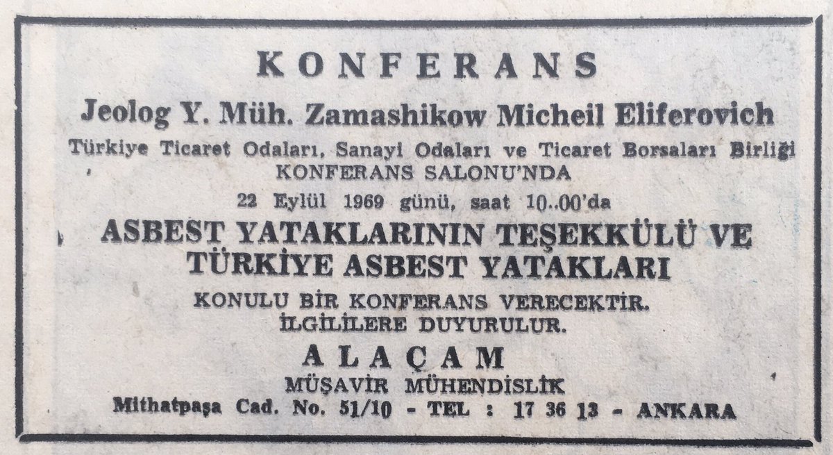 Asbest denen illet, tüm dünyada kullanılan, büyük bir rant kaynağı. Koca koca şirketler var peşinde. Türkiye’deki bu zehri alıp halkımıza satıyorlar. Dünyaya satıyorlar. 1960’larda, çok uluslu şirketler, kendi adamlarını gönderip bizim patronlara asbest konferansı vermişler.