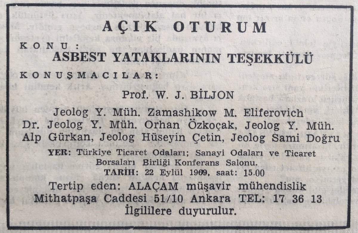 Asbest denen illet, tüm dünyada kullanılan, büyük bir rant kaynağı. Koca koca şirketler var peşinde. Türkiye’deki bu zehri alıp halkımıza satıyorlar. Dünyaya satıyorlar. 1960’larda, çok uluslu şirketler, kendi adamlarını gönderip bizim patronlara asbest konferansı vermişler.