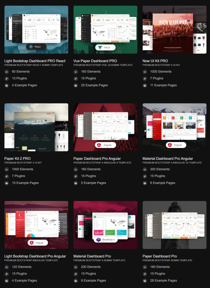 DigitalDistrib1's tweet photo. Creative Tim Black Friday Bundles. Web developers benefit w incredibly low prices. See https://t.co/XRPi8fcXhw
#webdevelopment
#webdev
#Webdesigner
#webdesign
#argon
#JS
#javascriptdeveloper
#VUE
#REACTNative
#REACT
#NUXT
#UIKit
#UIKits
#MaterialKit
#BlackFridayDeals https://t.co/nhoOhLIoNY
