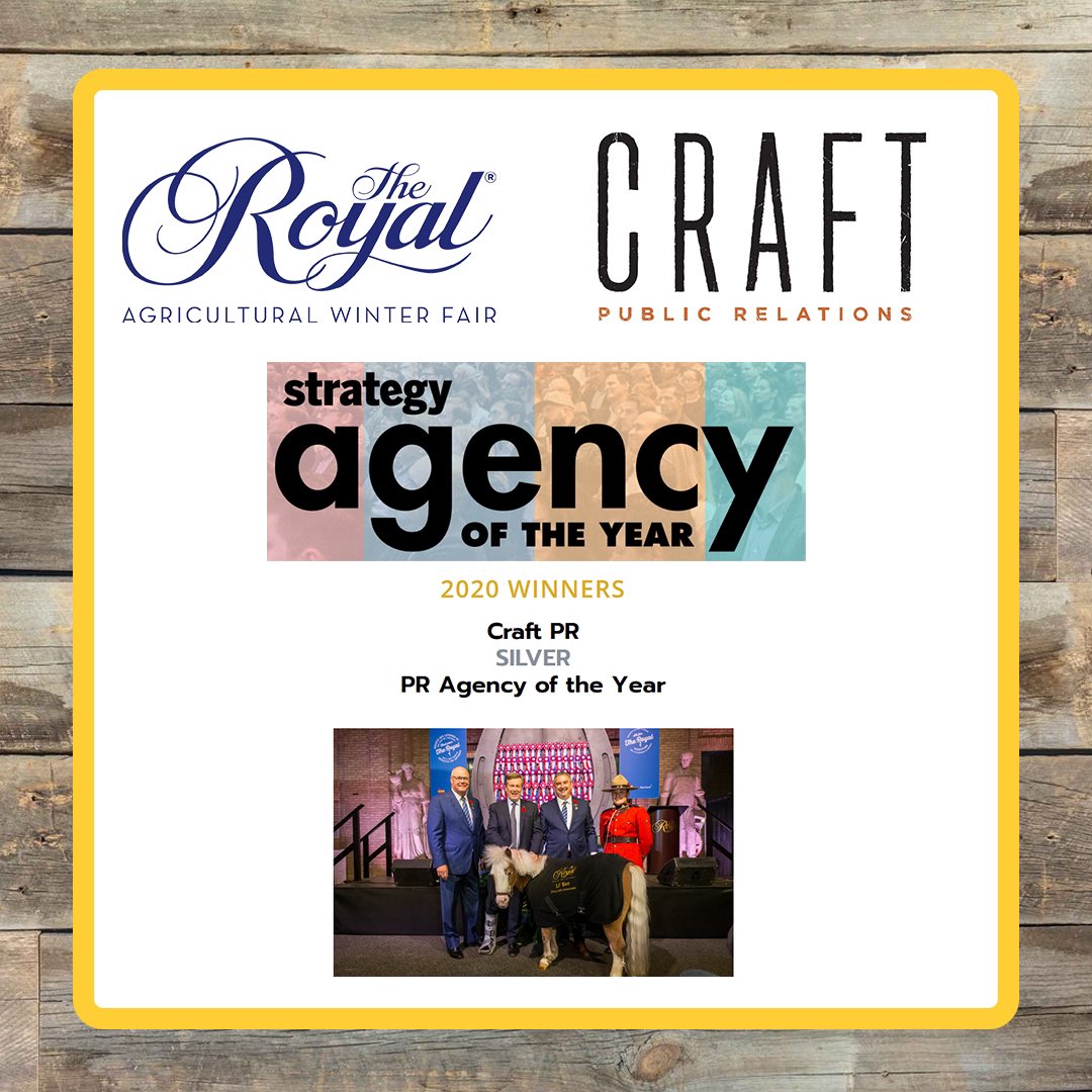 We’re also proud to announce that our friends & partners Craft PR won Silver in #StrategyMag Agency of the Year Awards in the Best PR Agency category. Their love & enthusiasm for The RAWF shows in their work & when we asked Lil’ Ben if there was any agency better he said “neigh”