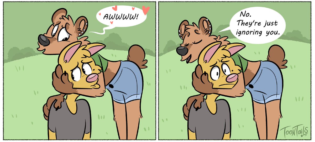 "Chicken"

He's no chicken whisperer,
but he's all mine♡♡♡♡
This happened a while ago and
I thought it was too cute not to draw.

#toontailscomics #toontails