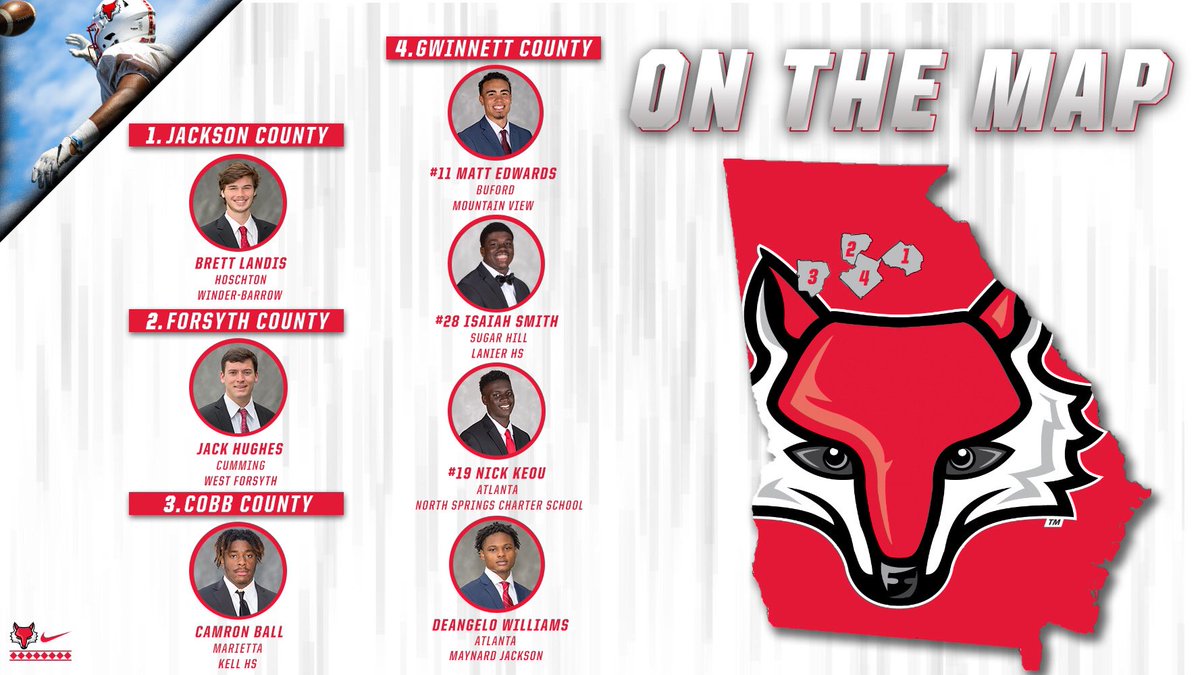 The GA➡️Marist connection is alive and well! I think @DSGBCoachCam might have something to say about that! 🤔 #PeachStateFoxes #DefendTheDen #GoRedFoxes