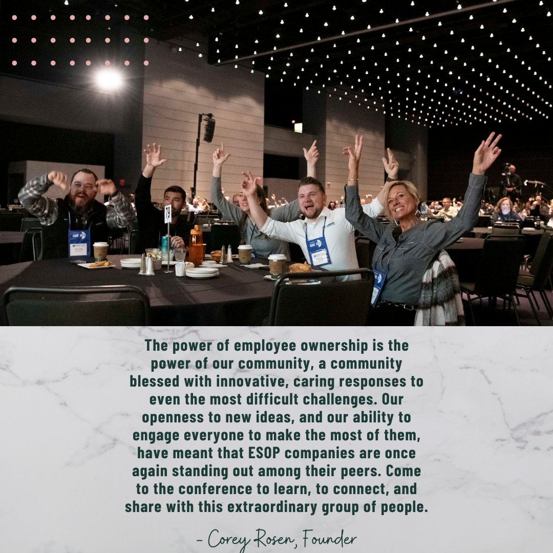 theNCEO's tweet photo. In 2021 we will learn, connect, and share extraordinary stories. Are you registered? https://t.co/hsjK846Jgz
#conference #NCEO2021 #IAMEO2021 #employeeowned #Ideas #answers #celebration #ownershipculture #contintuingeducation #business #purpose https://t.co/rqikVzf9D6