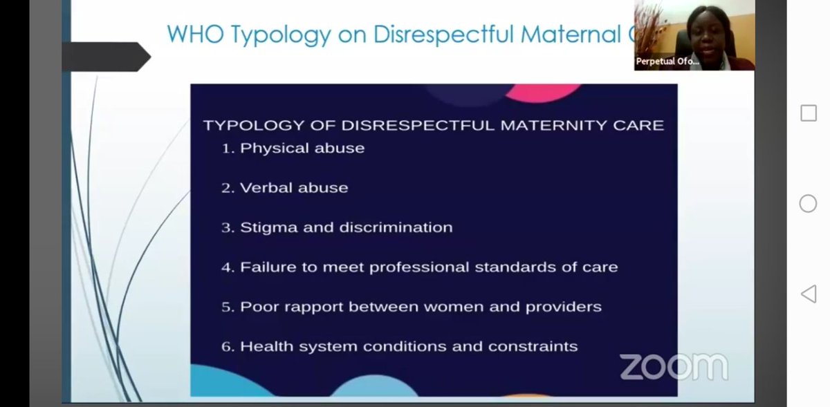 apec_gh's tweet photo. WHO's Typology on Disrespectful Maternity Care.... (Mrs Perpetual Ofori-Ampofo)
#RMC3
#Demand4QualityCare https://t.co/WVBuKoU8x0