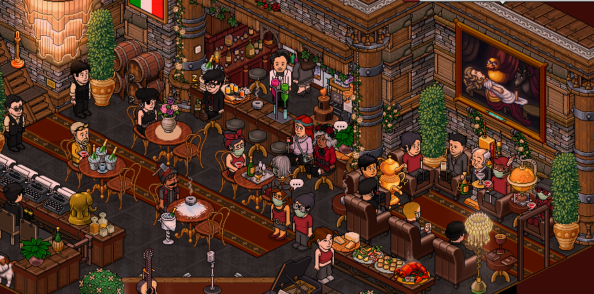 ScuroFamiglia's tweet photo. Pour débuter cette visite officielle, nous passons par la @ChangrettaFam pour saluer nos amis.

Merci à @Salcee14, Consigliere de la @ChangrettaFam pour son accueil sur @ESHabbo.

@habboFR #habbo2020 https://t.co/uHIf4uaxO4