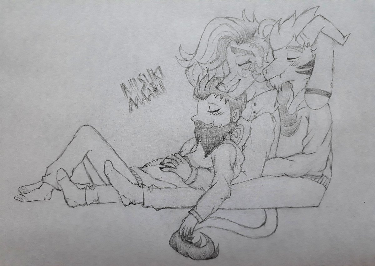 MisukiMaaki's tweet photo. @Lion_Central alegremente com seu pseudo-namorado @White_Central e seu namorado @azzy_goat. ❤

Sim, eu ainda estou aqui e vou encher o saco com arte boiola e muito+! Vou pintar esse desenho posteriormente. 

Espero que gostem! https://t.co/vqFCFK5C72