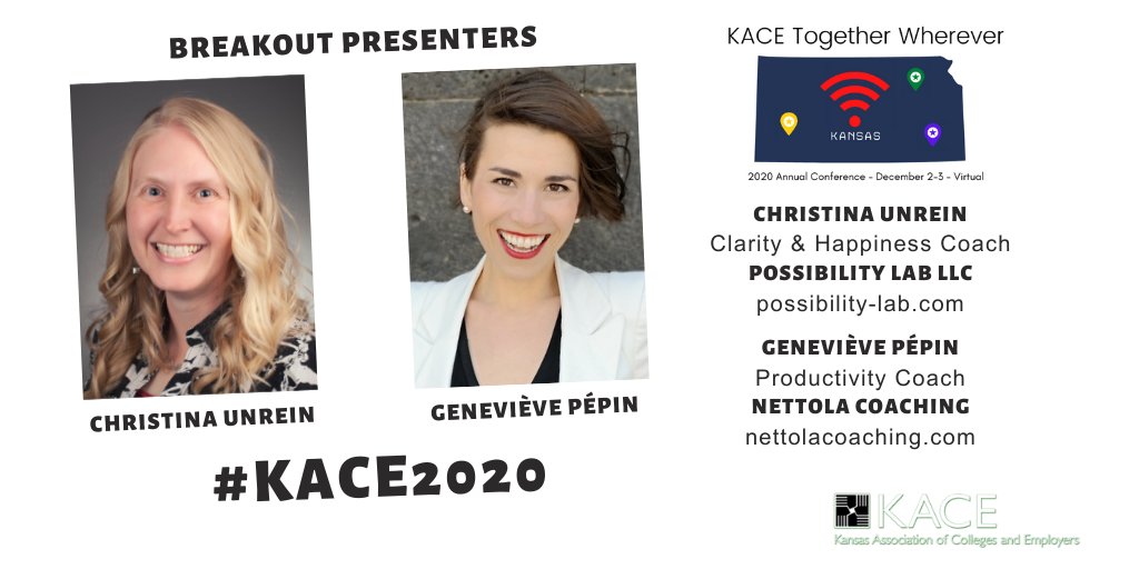 KACEweb's tweet photo. Join us Dec. 2-3 for the #kace2020 annual conference! Christina Unrein &amp; Geneviève Pépin will be presenting a breakout session, "Productivity Lab: Application of Improv and Coaching Tools for Creative Problem Solving." Registration is FREE! https://t.co/e1r0XaXo9M https://t.co/uLtD7IqMKk
