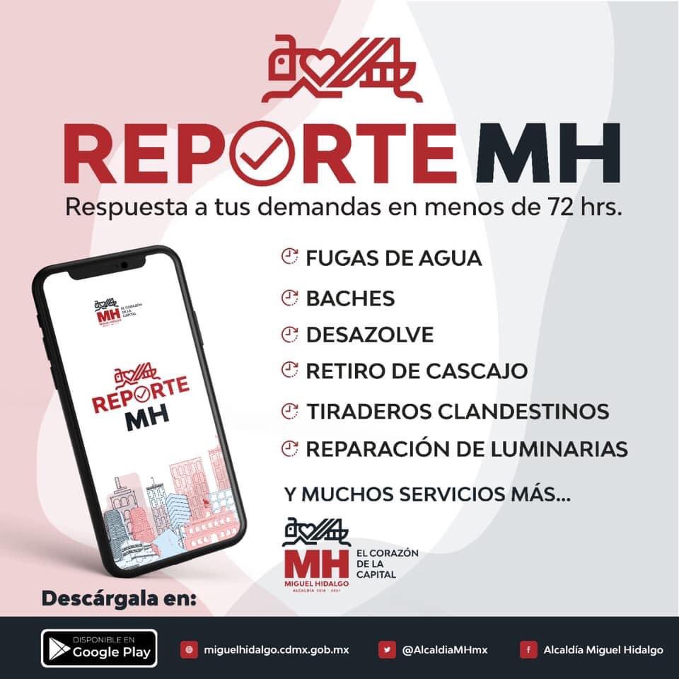 MHcesac's tweet photo. ¿Aún no descargas la App #ReporteMH? Anímate, puedes realizar las solicitudes en la @AlcaldiaMHmx para ser atendidas de forma oportuna por las áreas encargadas.
#QuédateEnCasa
#MHelCorazónDeLaCapital https://t.co/2JXN7vGP1B
