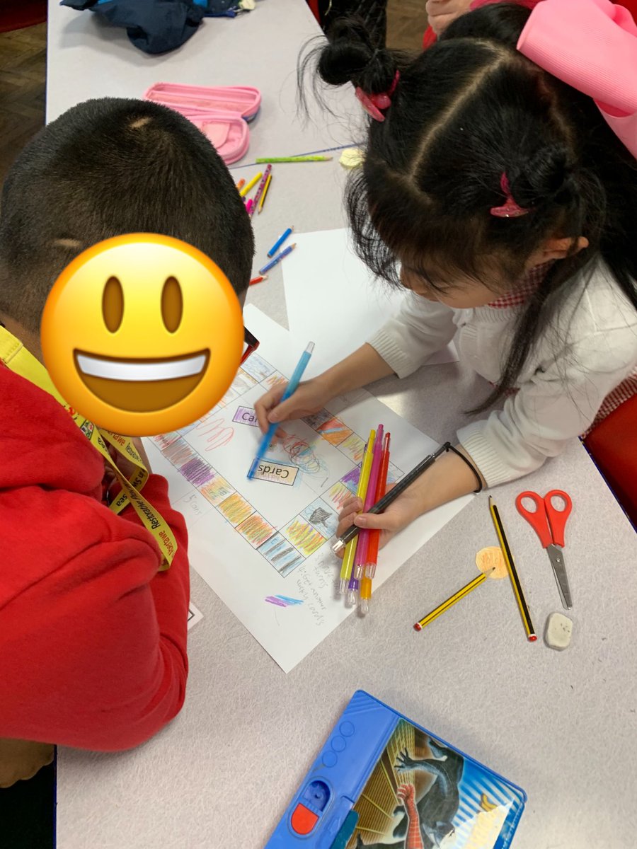 TerraceRoad's tweet photo. Fantastic concentration this afternoon from the #TRPwrens. We are designing our own board games using the TASC wheel to support our learning. We are super excited about making them! #TRPdt #TRPart https://t.co/p0oLK98qZR