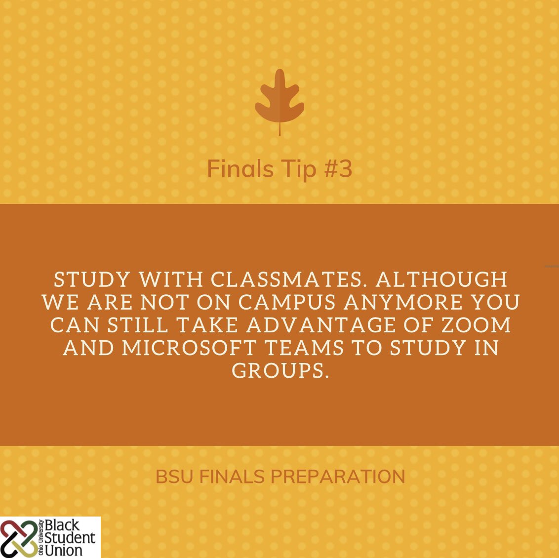 Day 3 of BSU’s finals preparation week!