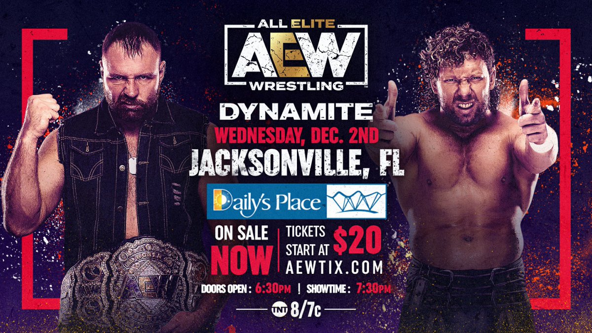 taymelo's tweet photo. #WinterIsComing - Be there LIVE when Kenny Omega faces Jon Moxley for the #AEW World Championship Wed, Dec 2nd at Daily’s Place in Jacksonville!
Tix for the 12/2 #AEWDynamite are on-sale NOW &amp; start at $20.

Visit https://t.co/lABuIkbpJF for full event details &amp; safety guidelines https://t.co/CZRervtxlL
