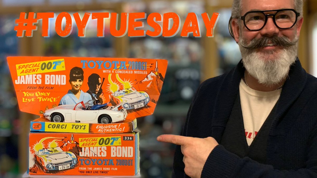 My latest #toytuesday video is live now this week it’s the Toyota 2000GT from the Bond Film you only live twice ! youtu.be/0WAnuSbUSyU Please check it out. #jamesbond #youonlylivetwice #toyota2000gt #bondcar #corgitoys #toycollector #toymuseum #brookscollectables #blackpool