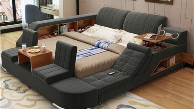 This Bed Doubles As A Couch And An Office Space So You Never Have To Get Up  | 12 Tomatoes