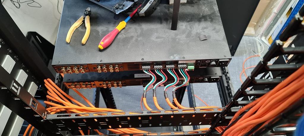 Here we go again, 1 of 5 <a href="/SonanceSpeakers/">Sonance</a> DSP 8-130 amps amongst other things to go in this rack. <a href="/HabitechLimited/">Habitech Limited</a>