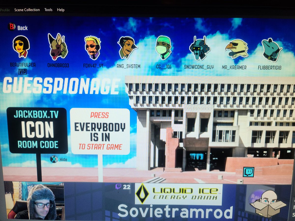 sovietramrod's tweet photo. A room code to describe not only @jackboxgames, https://t.co/PNfoMxC2GN but my favorite drink aswell!! @Drink_LiquidIce
#liquidicegaming
#twitch
#jackboxgames
#roomcode https://t.co/JyAUYbmVsX