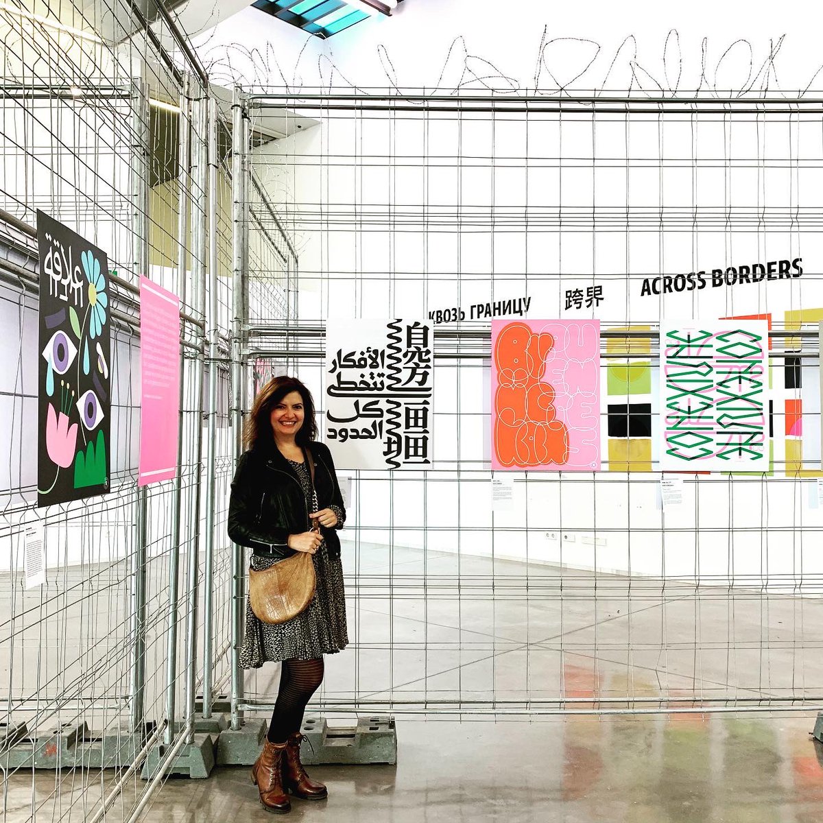 arabictype's tweet image. My poster with @typeji for the #designacrossborders exhibit in Barcelona! You can buy these posters to help buy dignity kits for 277 Syrian women and girls here: acrossborders.es/charity/