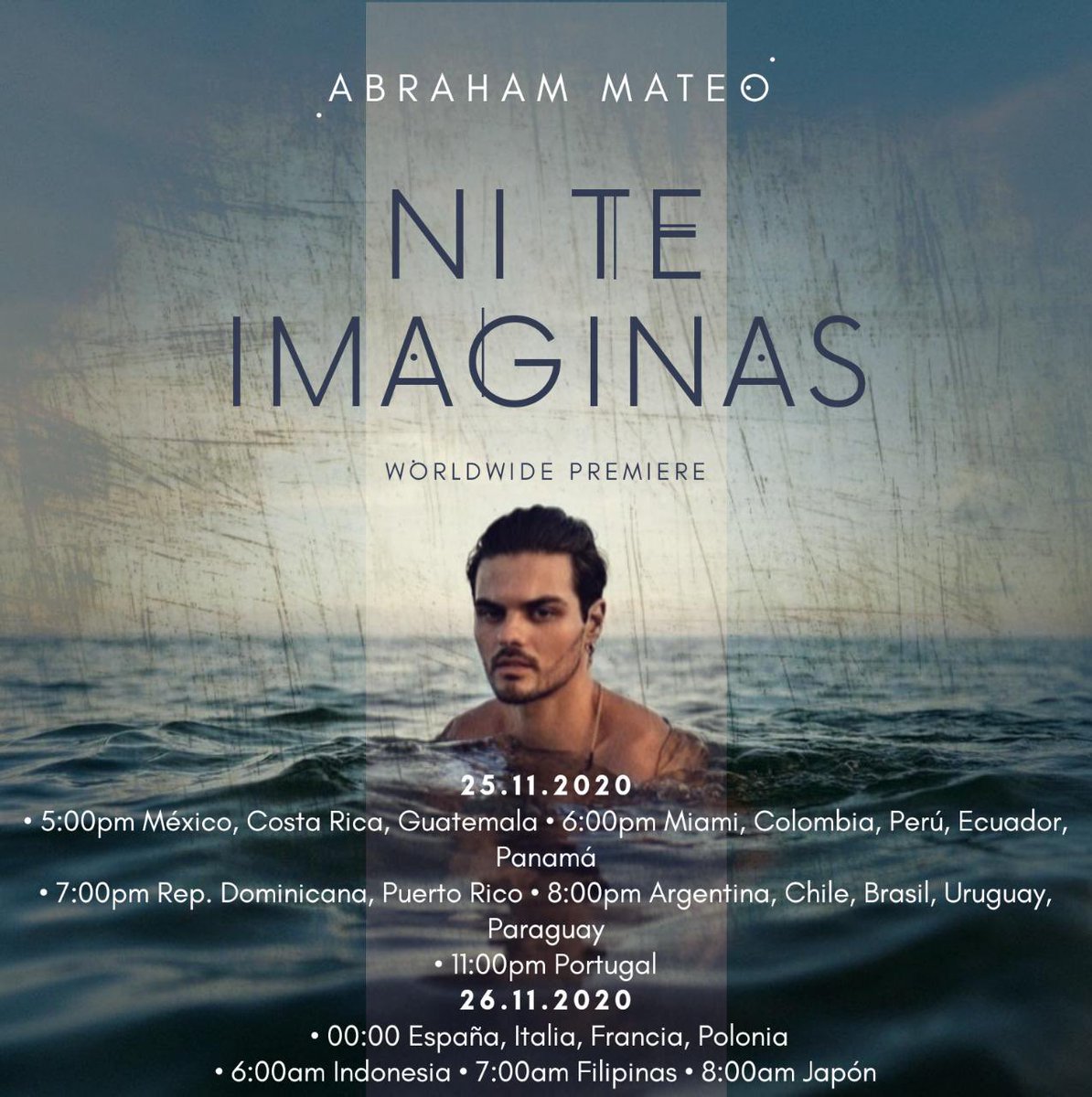 AbrahamMateoESP's tweet photo. Mañana sale #NiTeImaginas estos son los horarios y el HT que usaremos en su estreno (2° cartel). https://t.co/isvQ2P3BDE