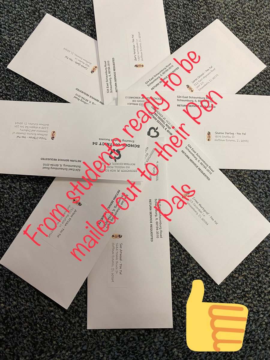 IkeUnify's tweet photo. Our Athletes &amp; Partners building relationships with members of the HE Commission for Senior Citizens in the Senior Pen Pal program! Letters from and to seniors! Thank you @HoffmanTweets for the opportunity to connect with seniors in our community! @D54schools @IkeEagleNews https://t.co/bowBhTVeAZ