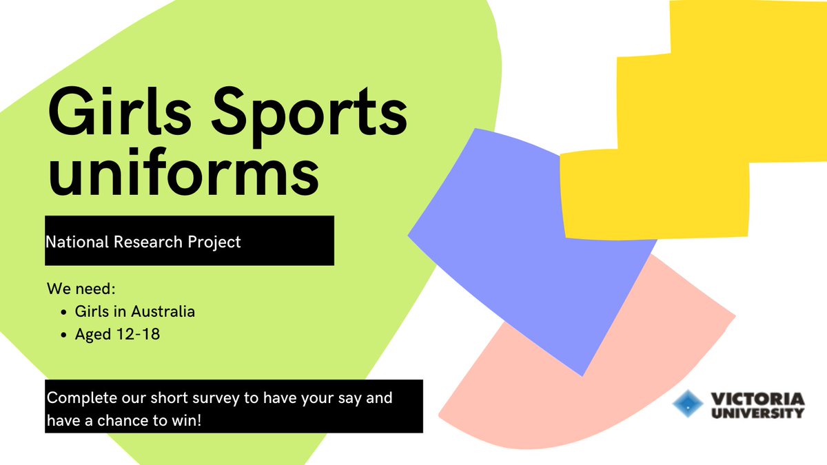 We still need more girls aged 12-18 to complete our survey about school and club sport uniforms! If you know someone in Australia who could complete this survey, please encourage them to participate! Needing girls from SA, ACT, NT, and TAS in particular! bit.ly/3kZMXfJ