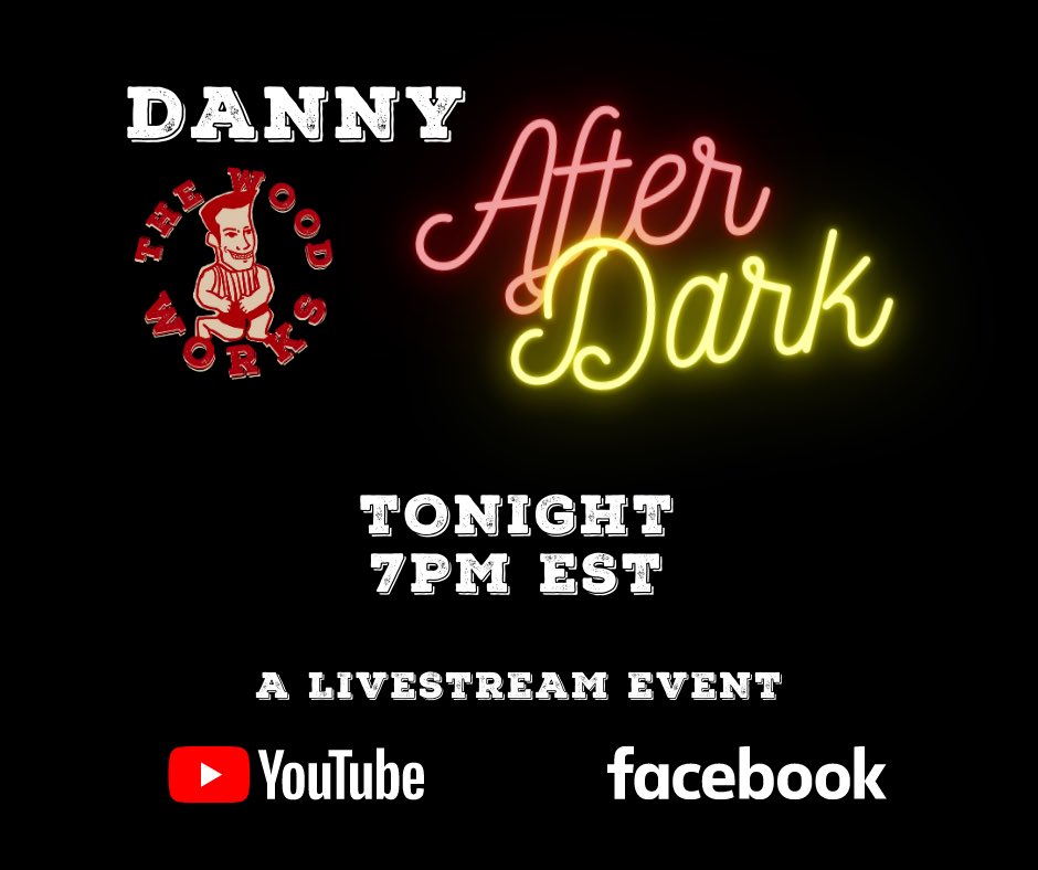 dannywood's tweet photo. We’re just under an hour away from a #DoubleDoseofD with #DannyAfterDark!
Visit https://t.co/k06mnqSpyf to subscribe! And while you’re waiting for the #livestream to begin, check out episode two featuring my mom’s #pumpkinpie secrets!
#justthetip #goinglive #whiskitup https://t.co/zdJ2qsGp2S