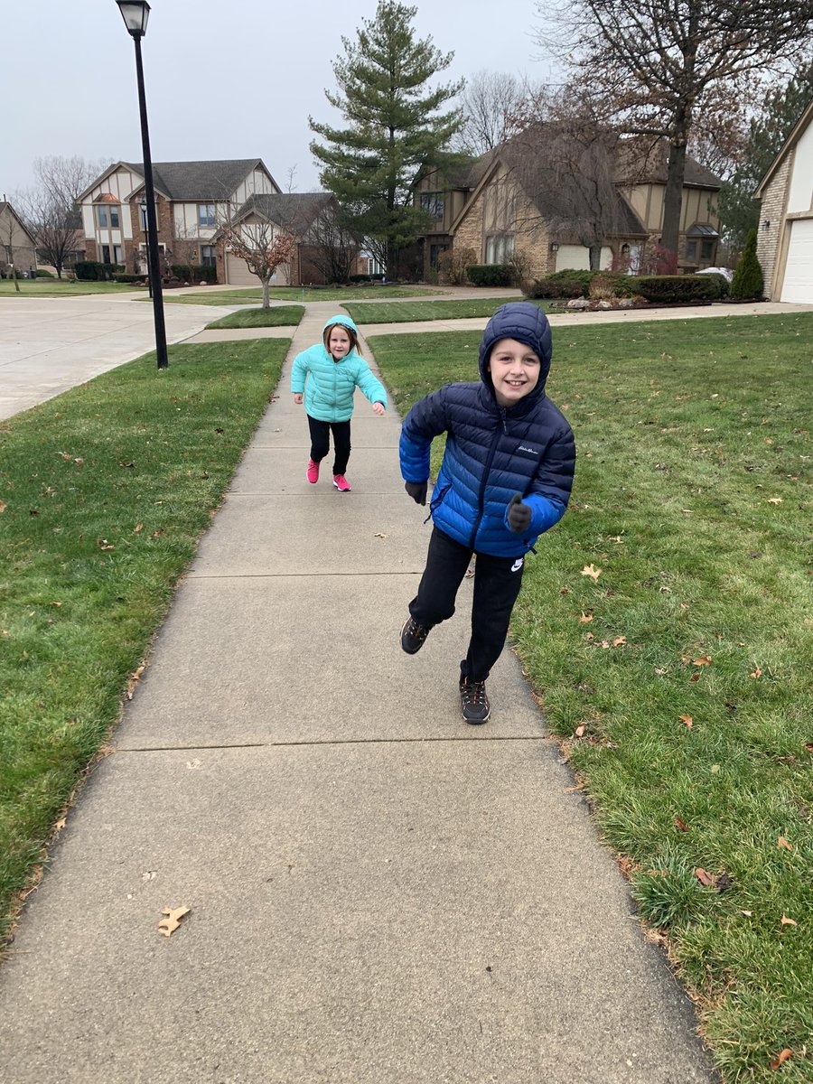 compsju's tweet photo. We did our 1 mile Turkey Trot in the rain and took the dog with us. @CoolidgeCougars @LorraineGiorgi1 @WebsterACAT #coolidgecougars #websterwildcats https://t.co/AhxMD2s4Hz